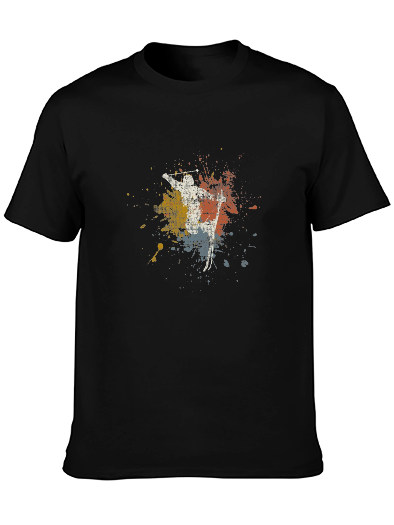 Vintage Skier Graphic Tee - Retro Skiing Shirt