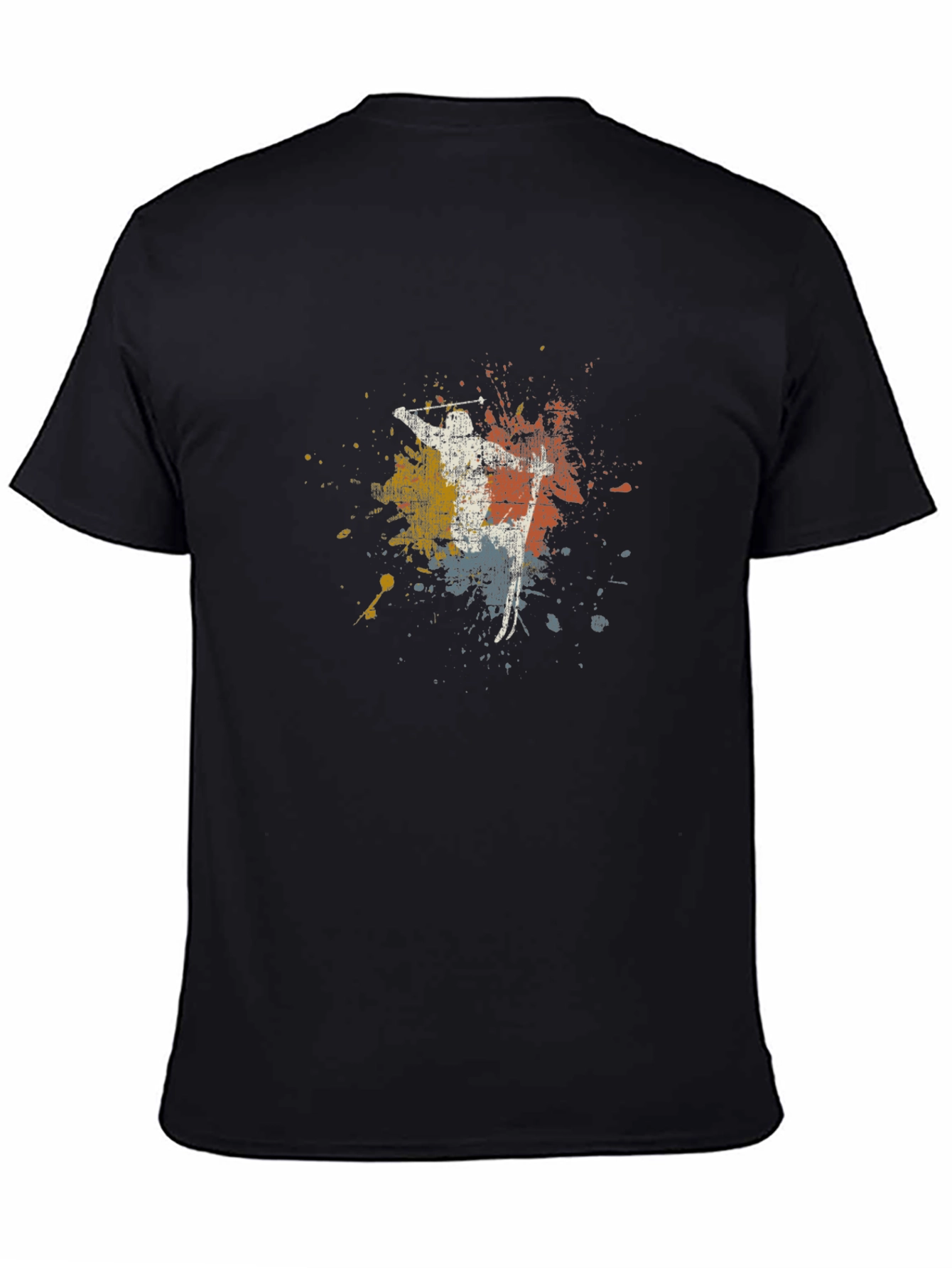 Vintage Skier Graphic Tee - Retro Skiing Shirt