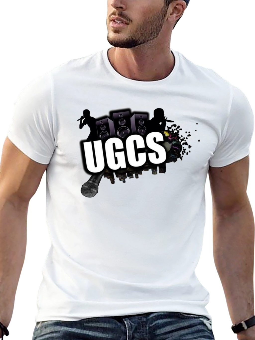 UGCS Graphic Print Black T-Shirt