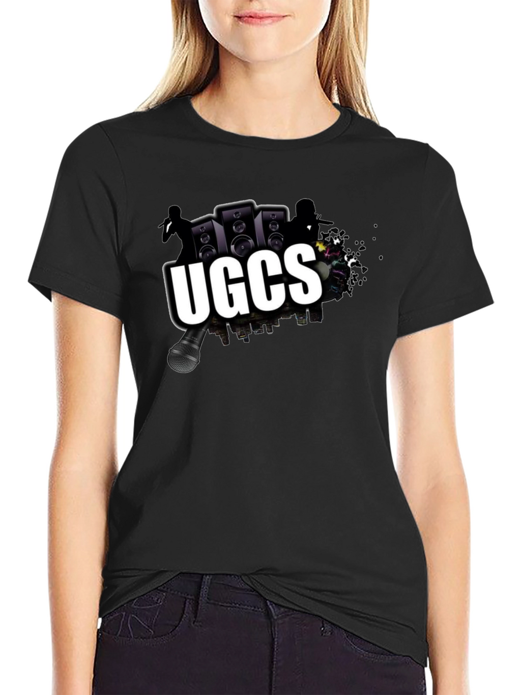 UGCS Graphic Print Black T-Shirt