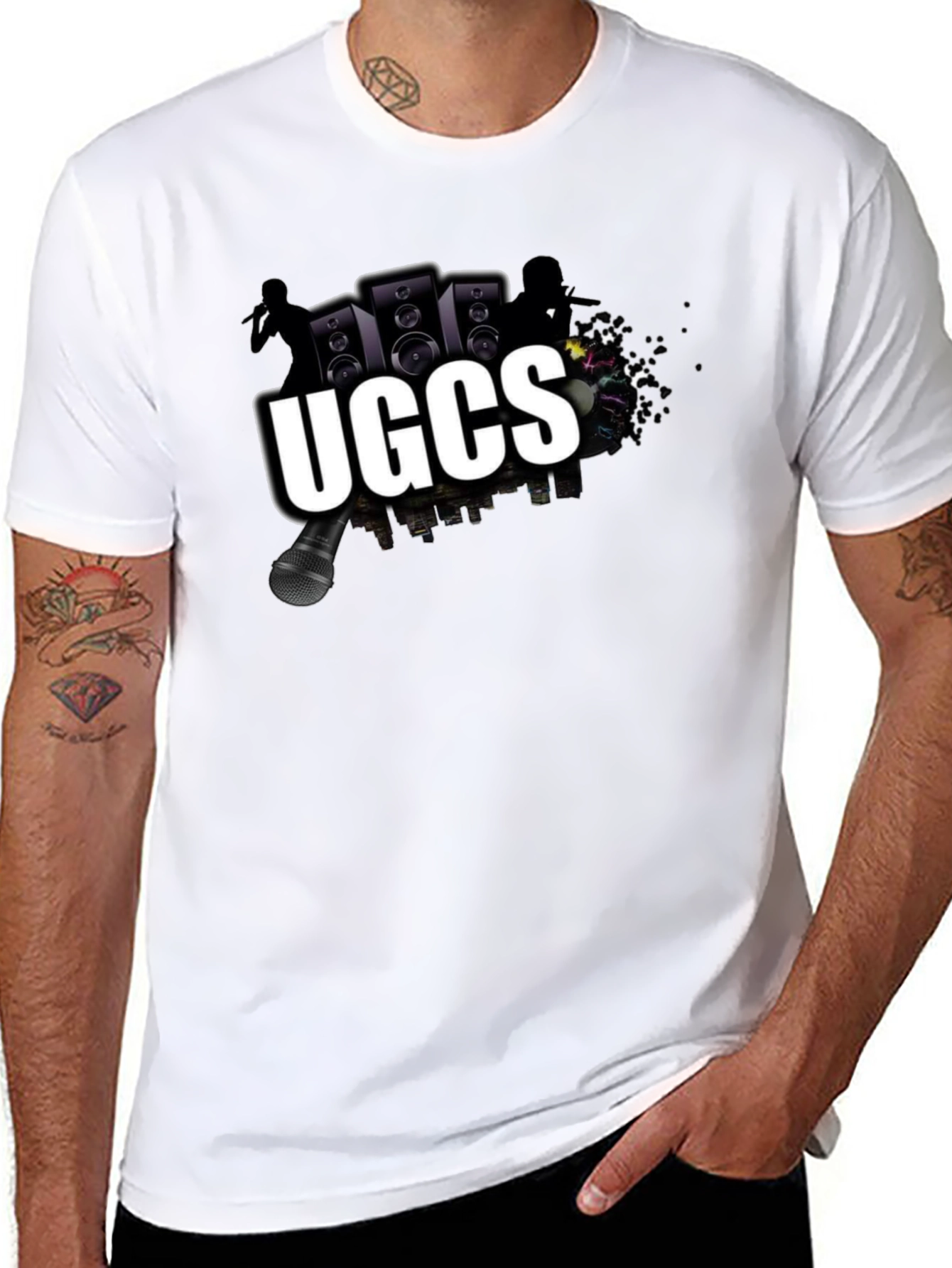 UGCS Graphic Print Black T-Shirt
