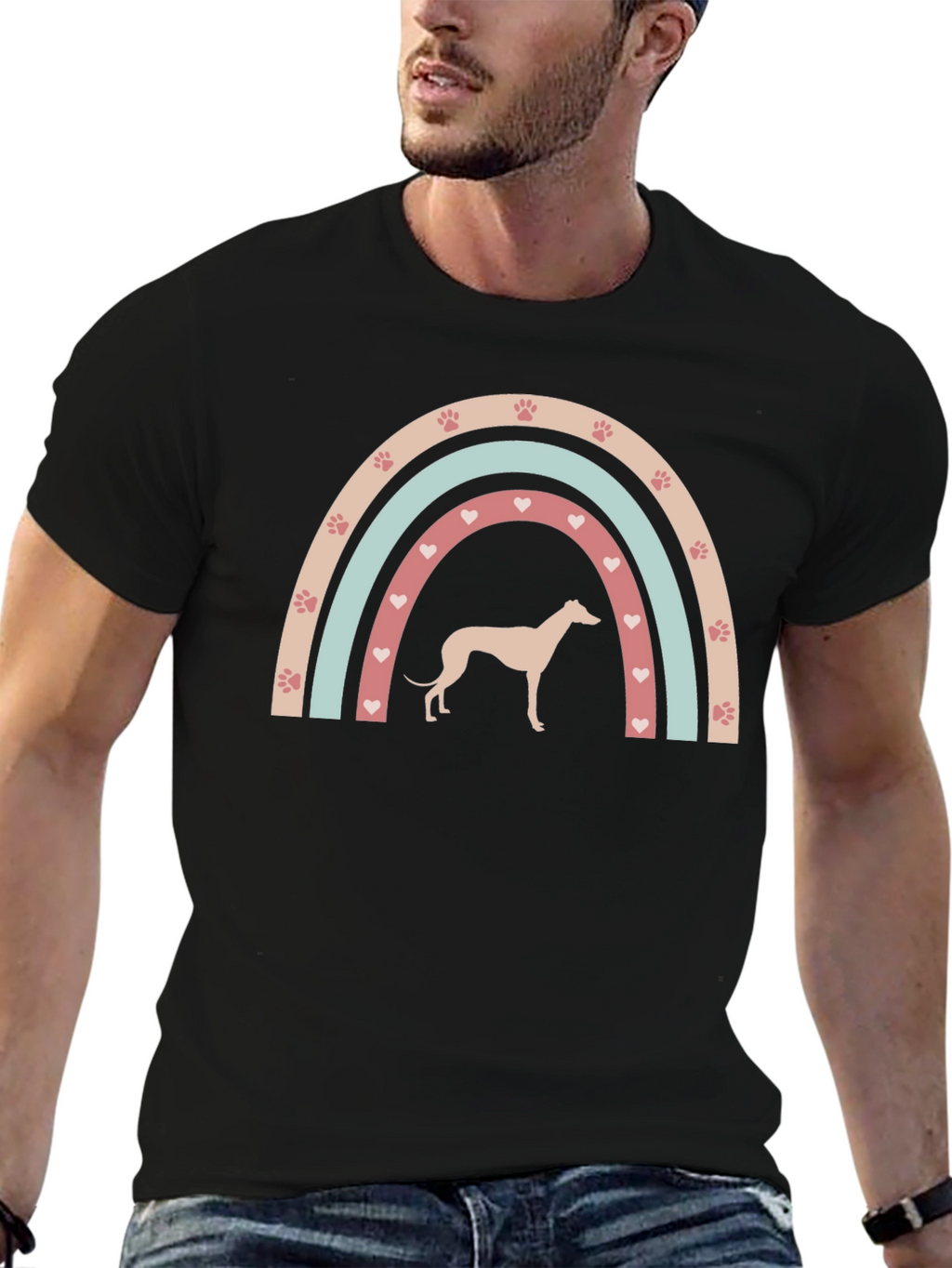 Dog Rainbow Graphic Tee