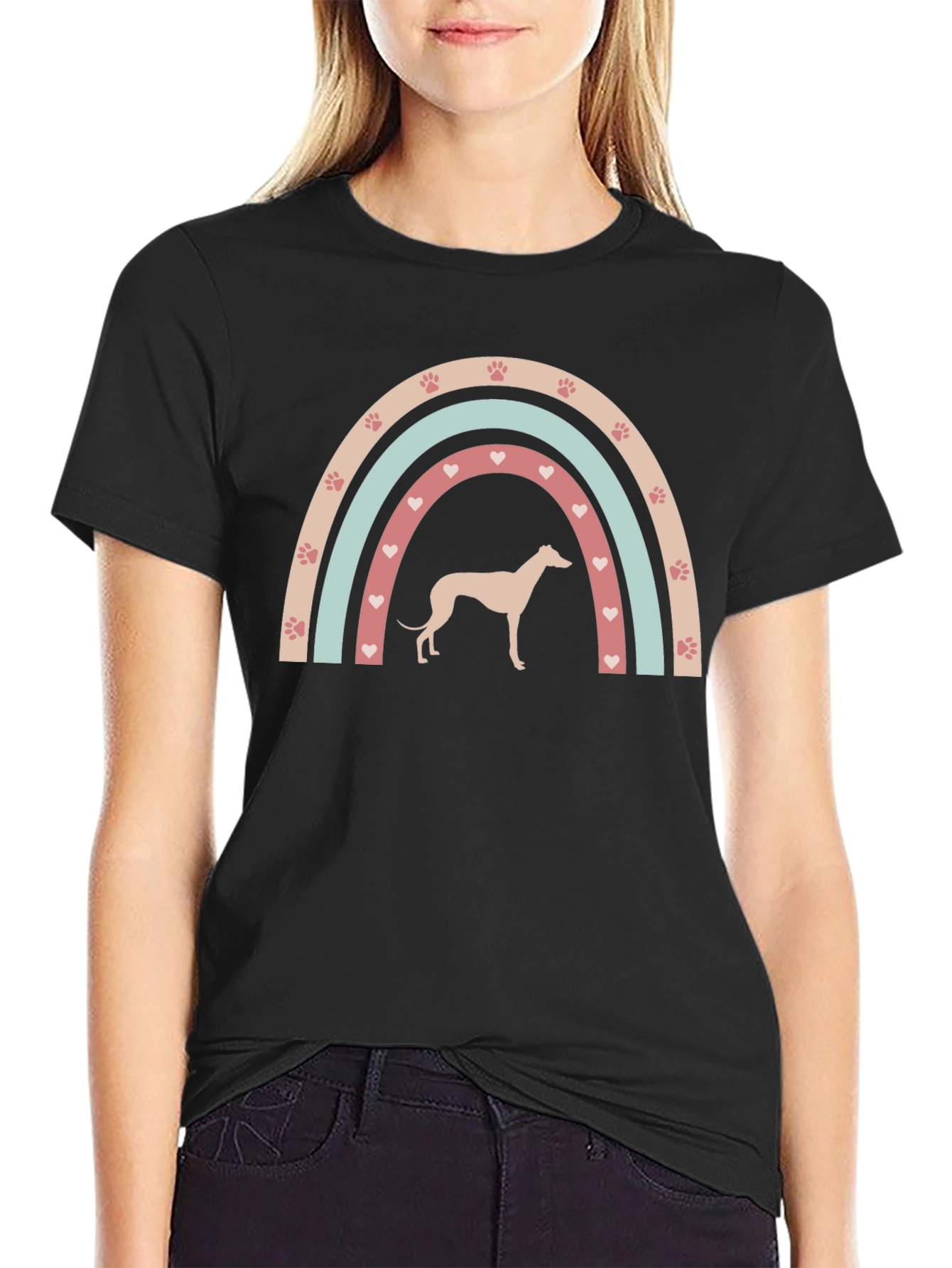 Dog Rainbow Graphic Tee