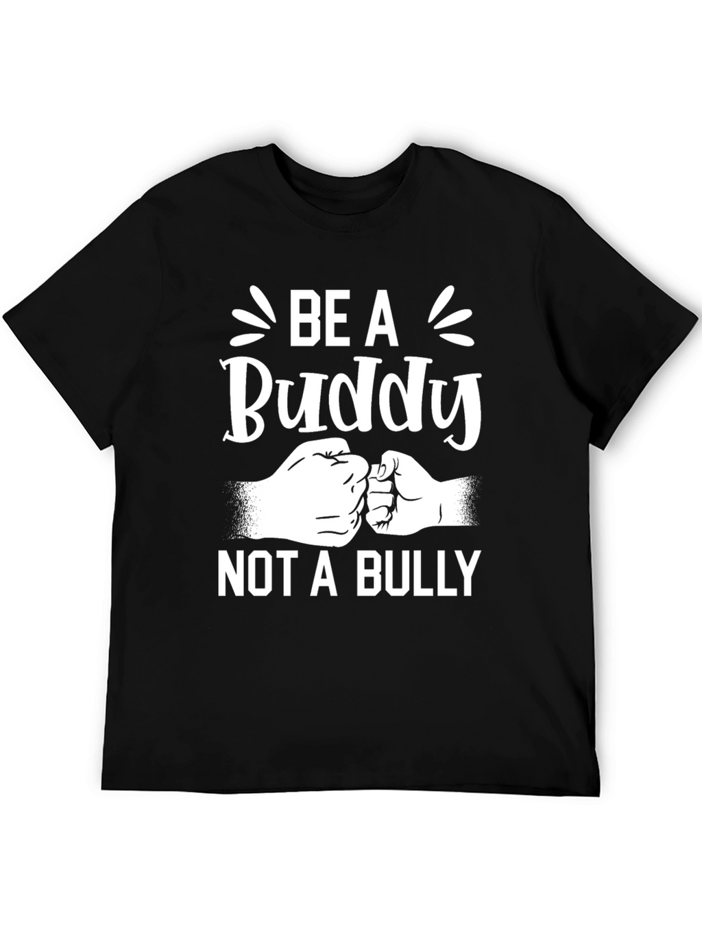 Be A Buddy Not A Bully Black Graphic Tee