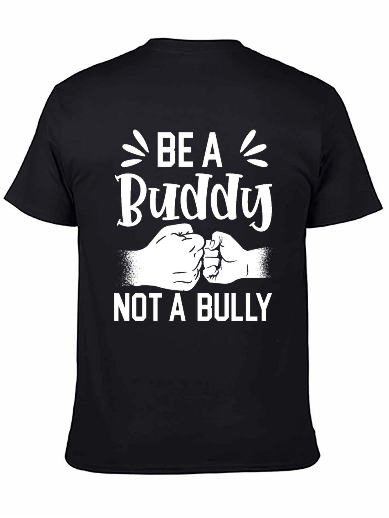 Be A Buddy Not A Bully Black Graphic Tee