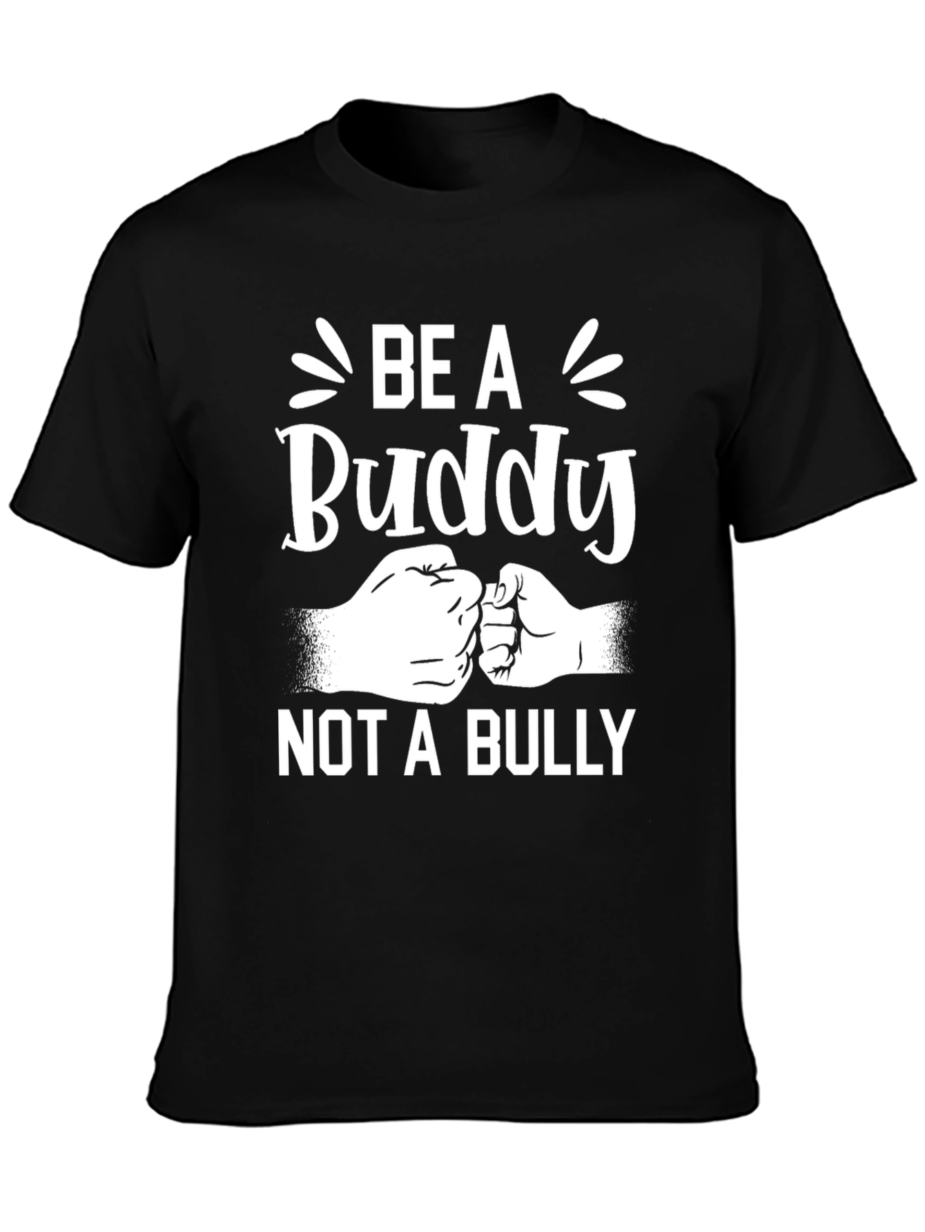 Be A Buddy Not A Bully Black Graphic Tee