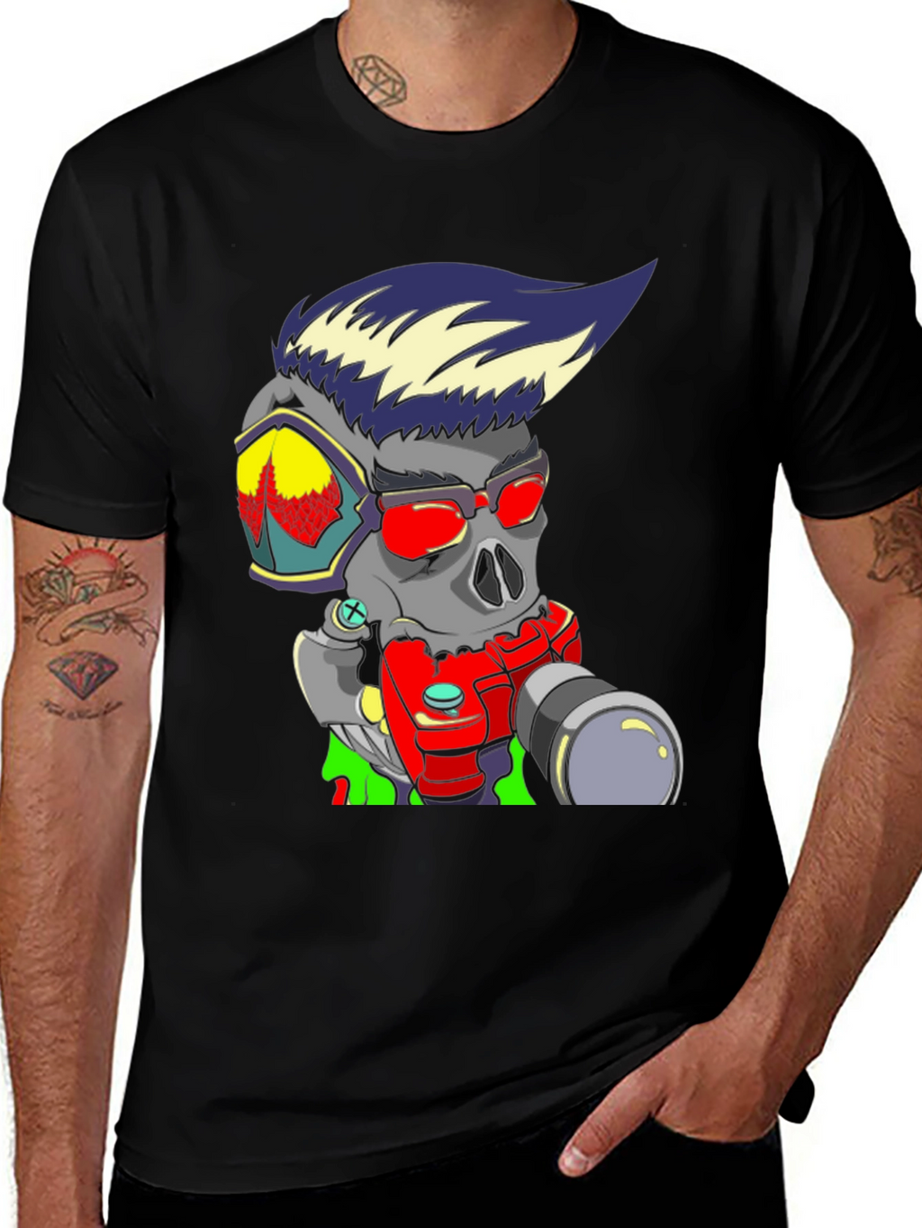 Skull Photographer Graphic Tee - Cool & Edgy Design