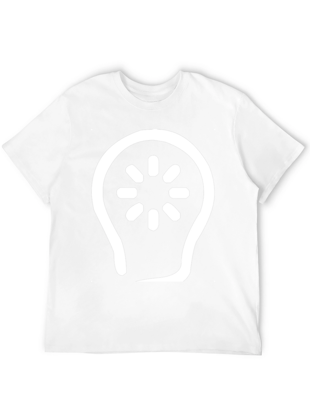 Abstract Light Bulb Graphic Tee - Black Cotton Blend