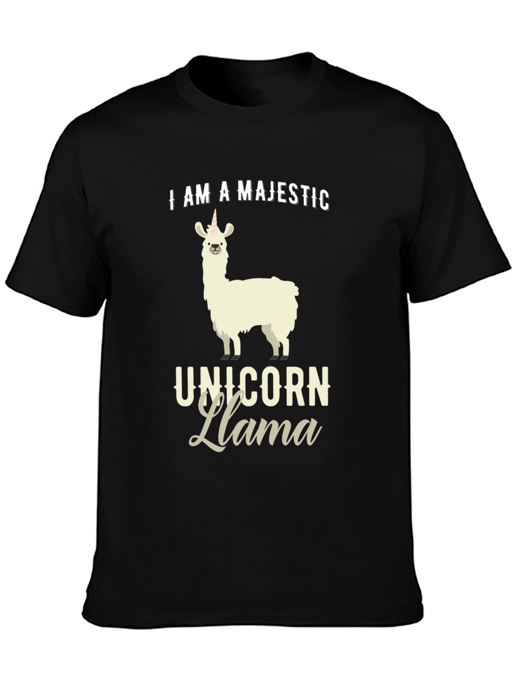 Majestic Unicorn Llama Graphic T-Shirt