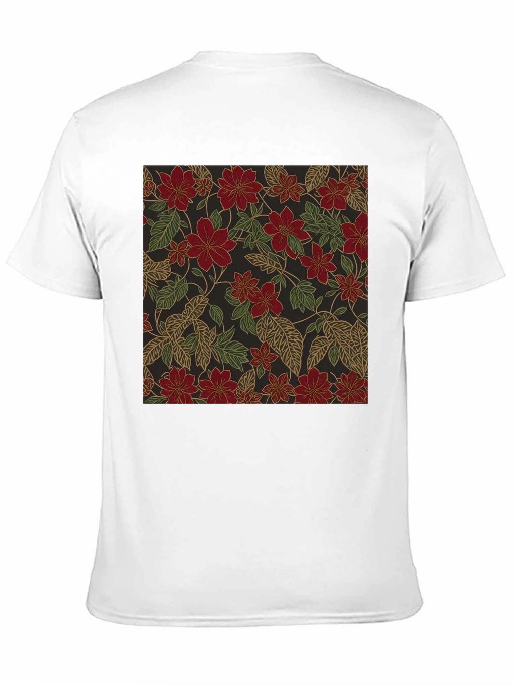 Floral Print T-Shirt - Classic Black Tee