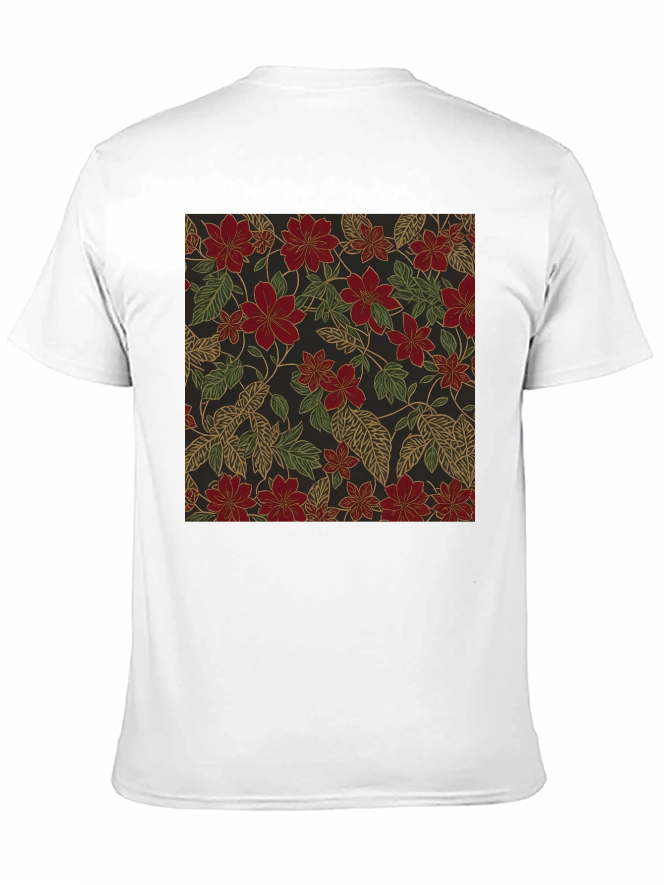 Floral Print T-Shirt - Classic Black Tee