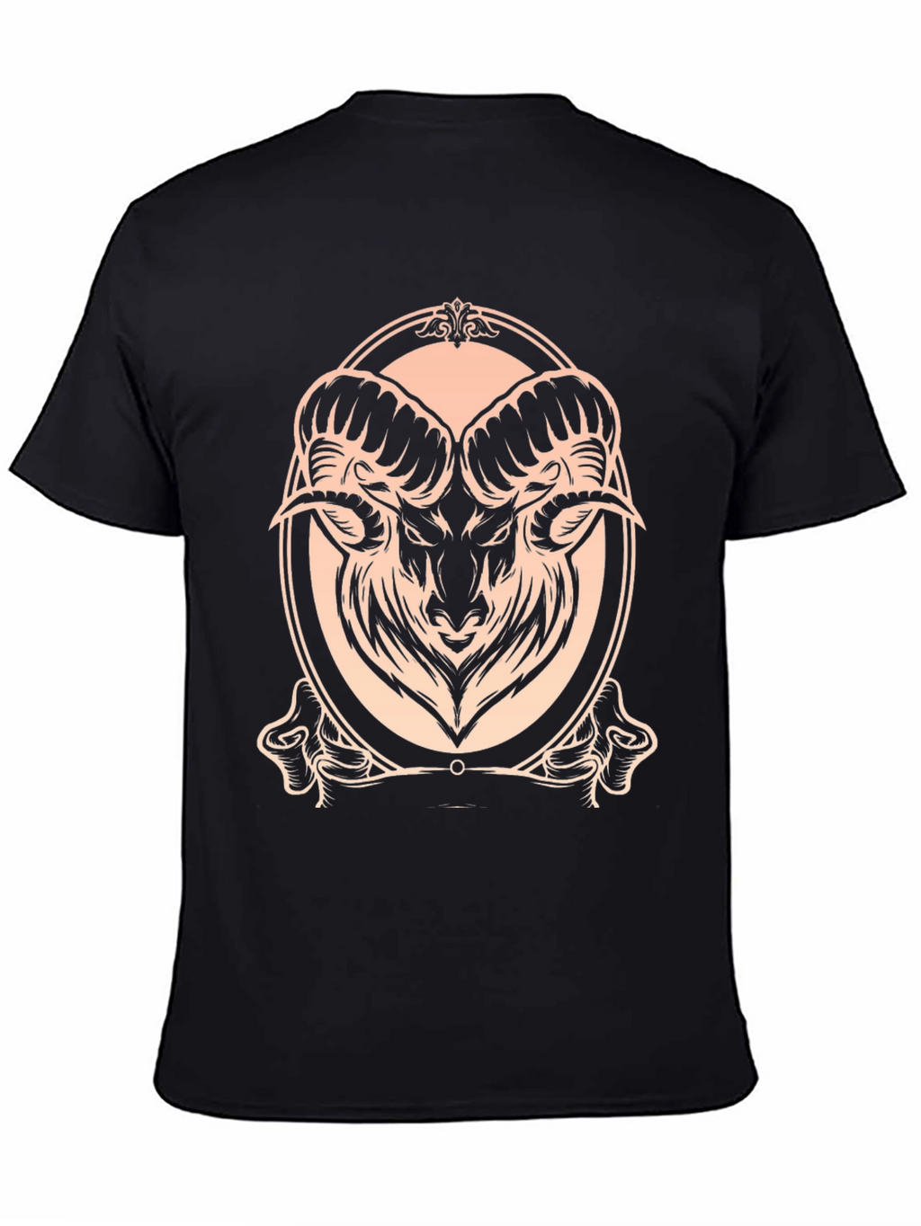 Ram Graphic Tee - Stylish Black Cotton T-Shirt