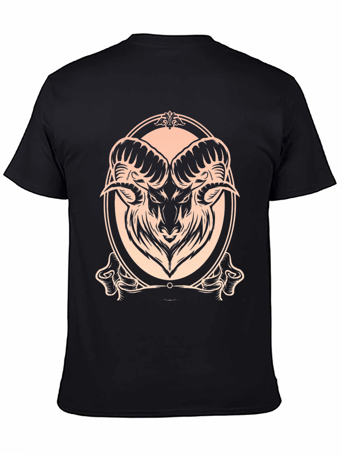 Ram Graphic Tee - Stylish Black Cotton T-Shirt
