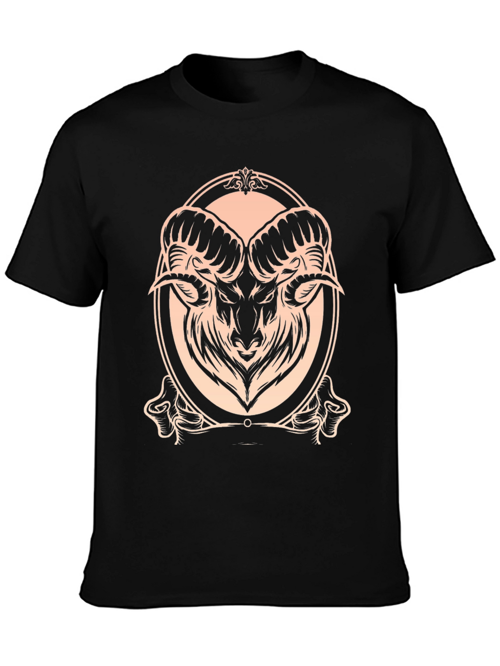 Ram Graphic Tee - Stylish Black Cotton T-Shirt