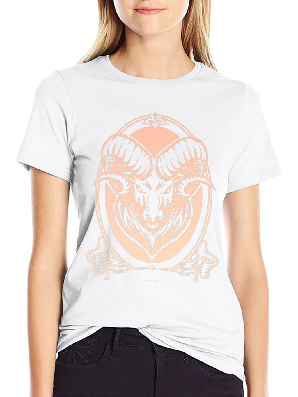 Ram Graphic Tee - Stylish Black Cotton T-Shirt