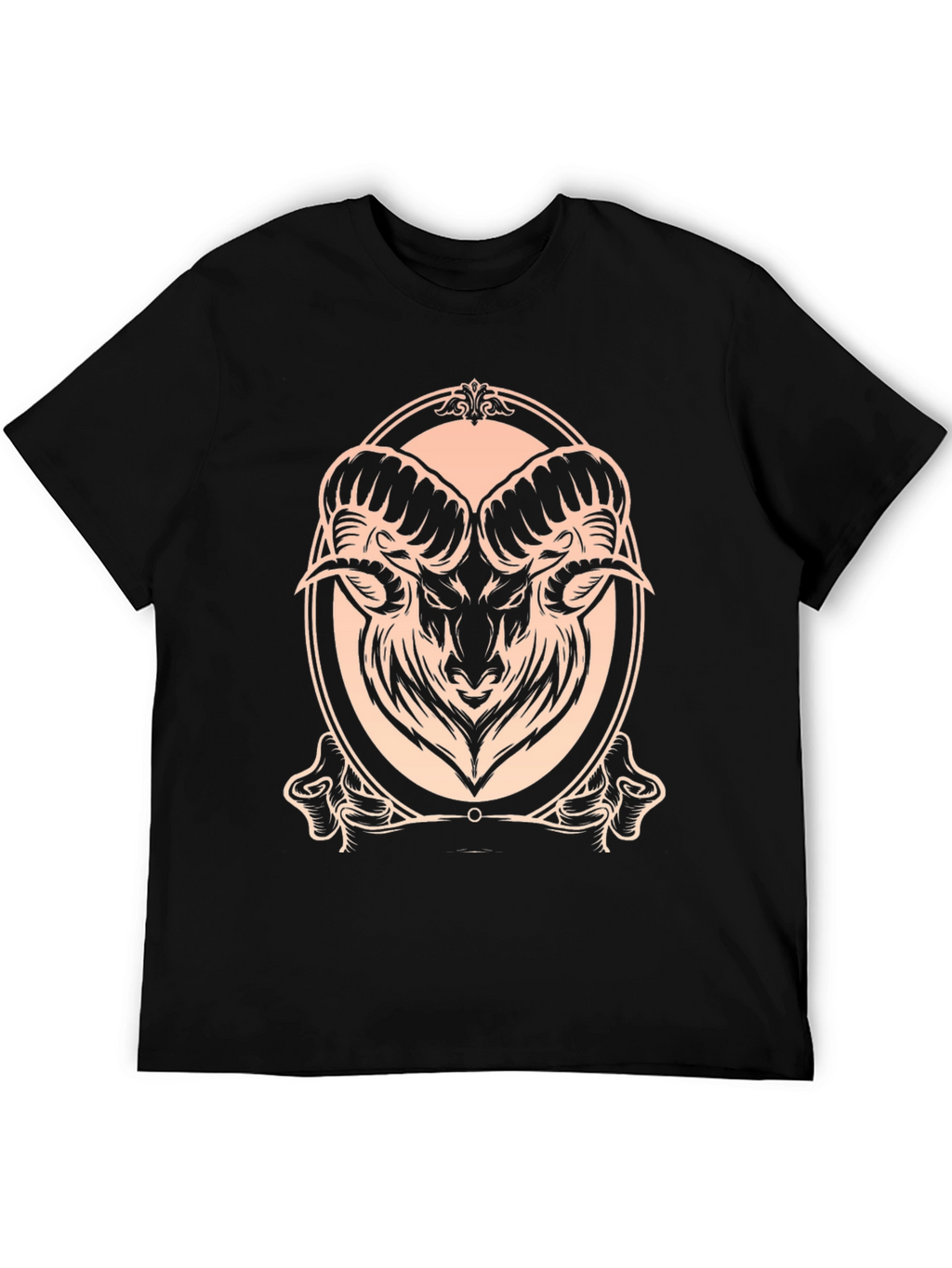 Ram Graphic Tee - Stylish Black Cotton T-Shirt