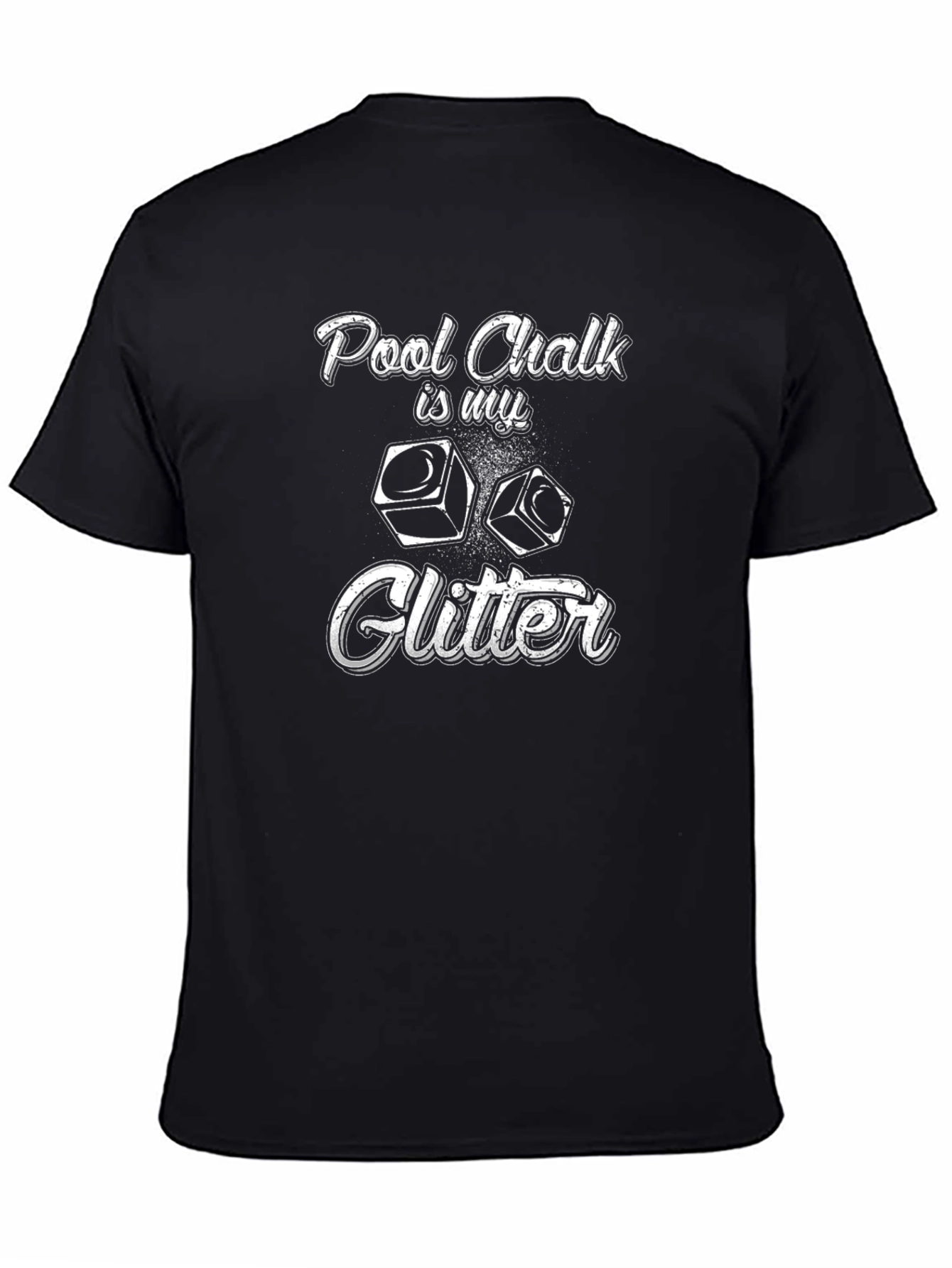 Pool Chalk Glitter T-Shirt Billiards Player Gift