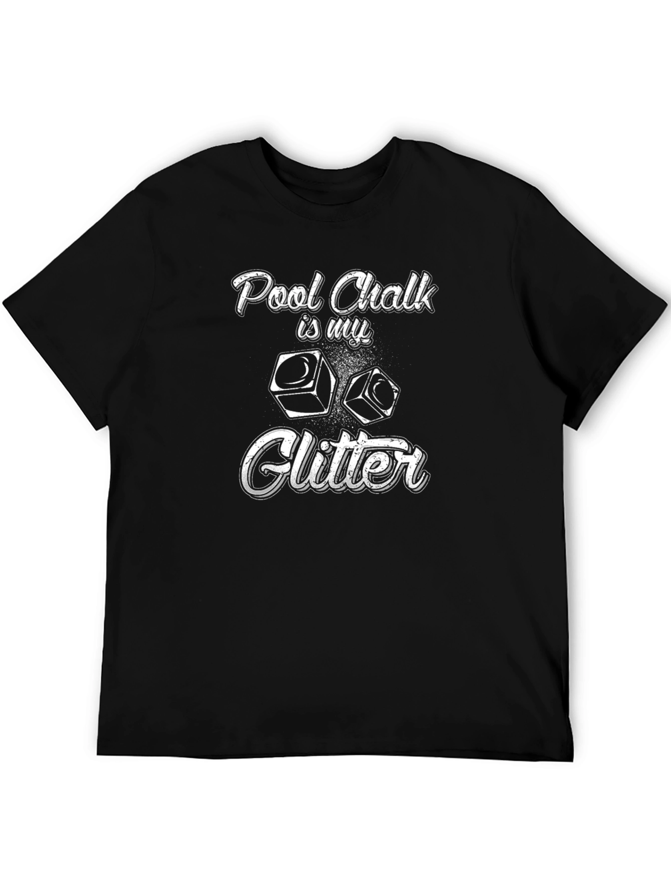 Pool Chalk Glitter T-Shirt Billiards Player Gift