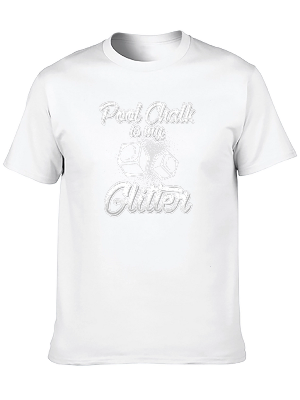 Pool Chalk Glitter T-Shirt Billiards Player Gift