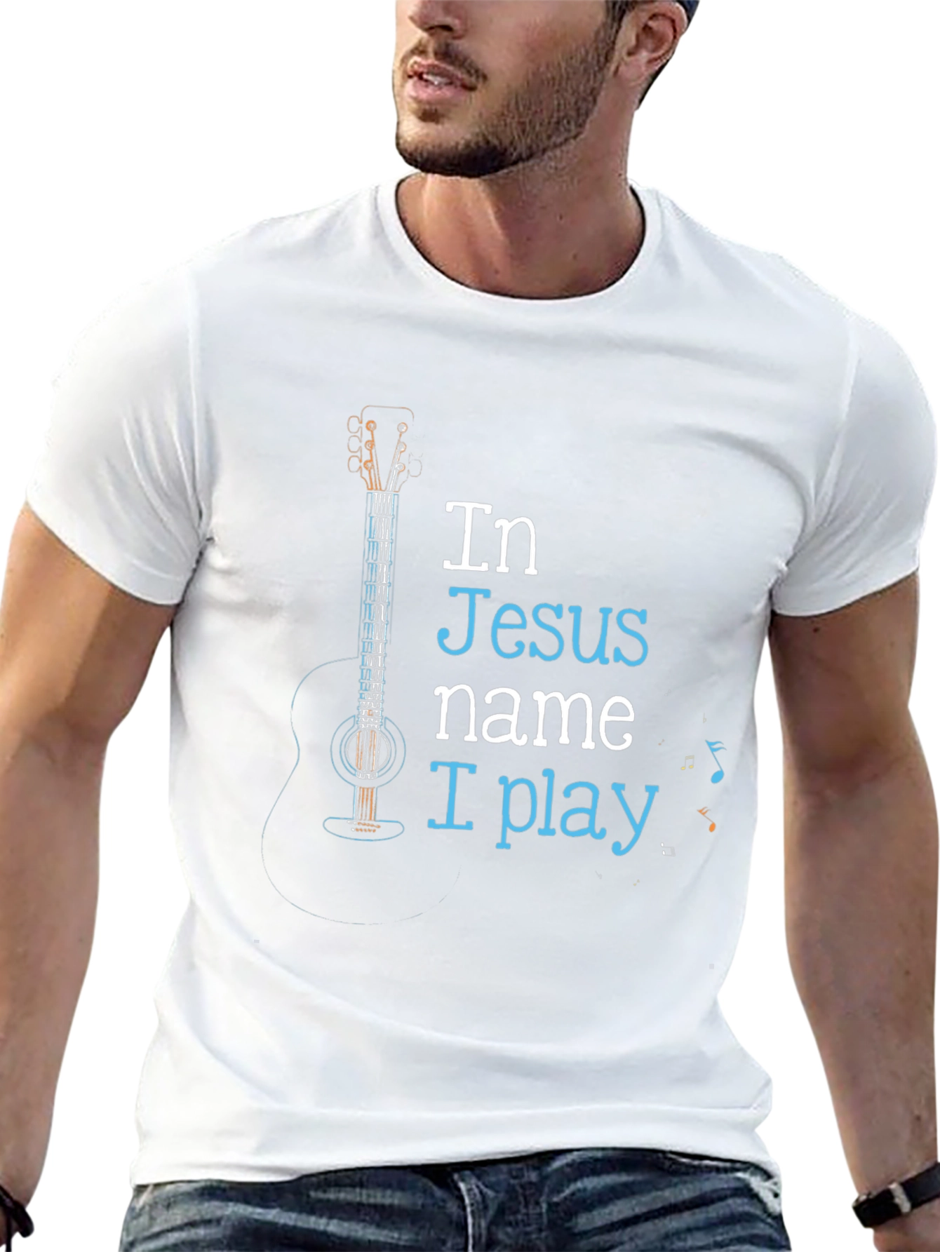 In Jesus Name I Play Black T-Shirt