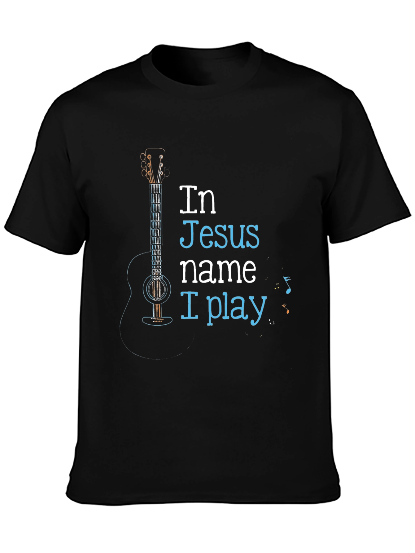 In Jesus Name I Play Black T-Shirt
