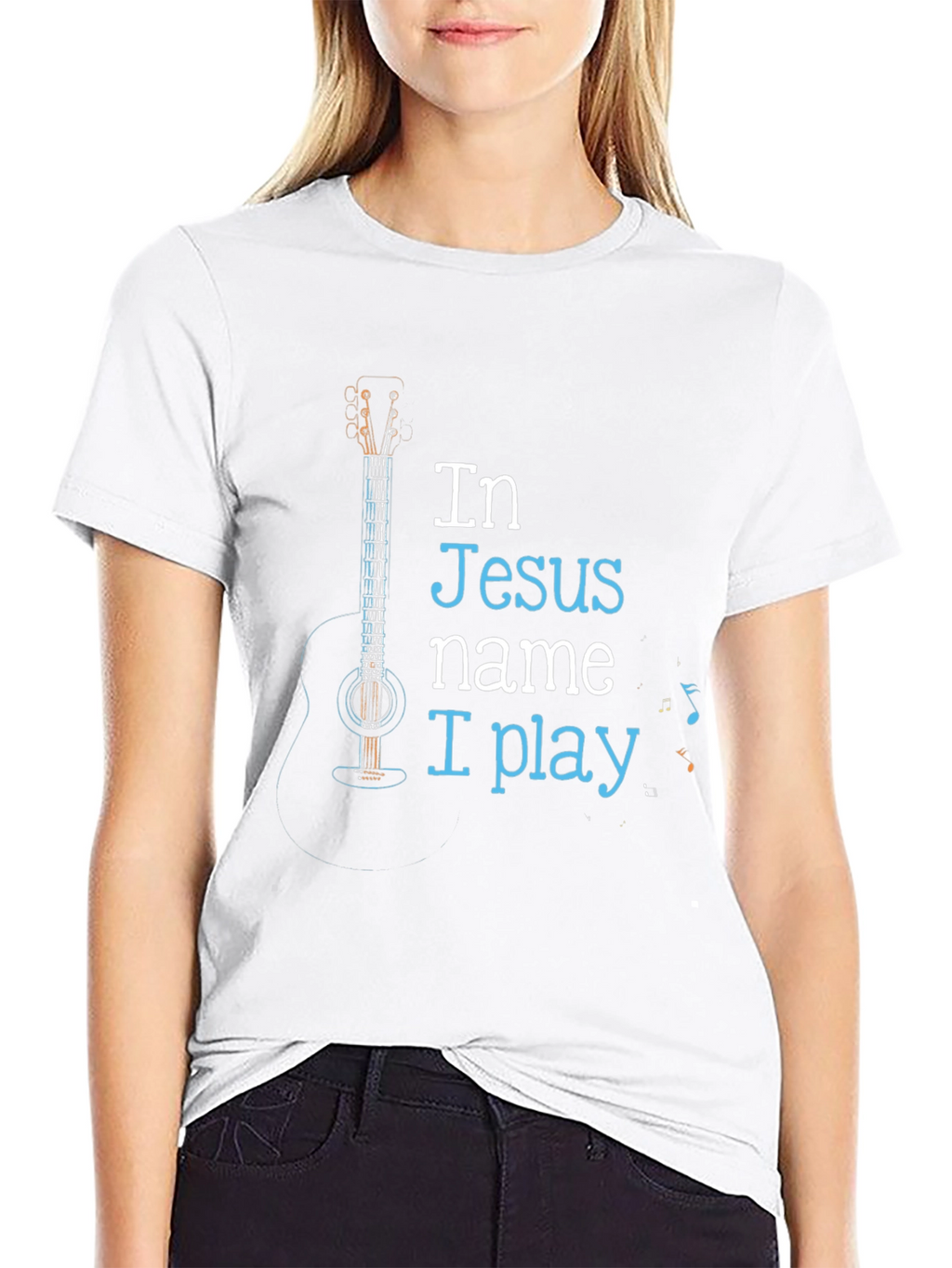 In Jesus Name I Play Black T-Shirt
