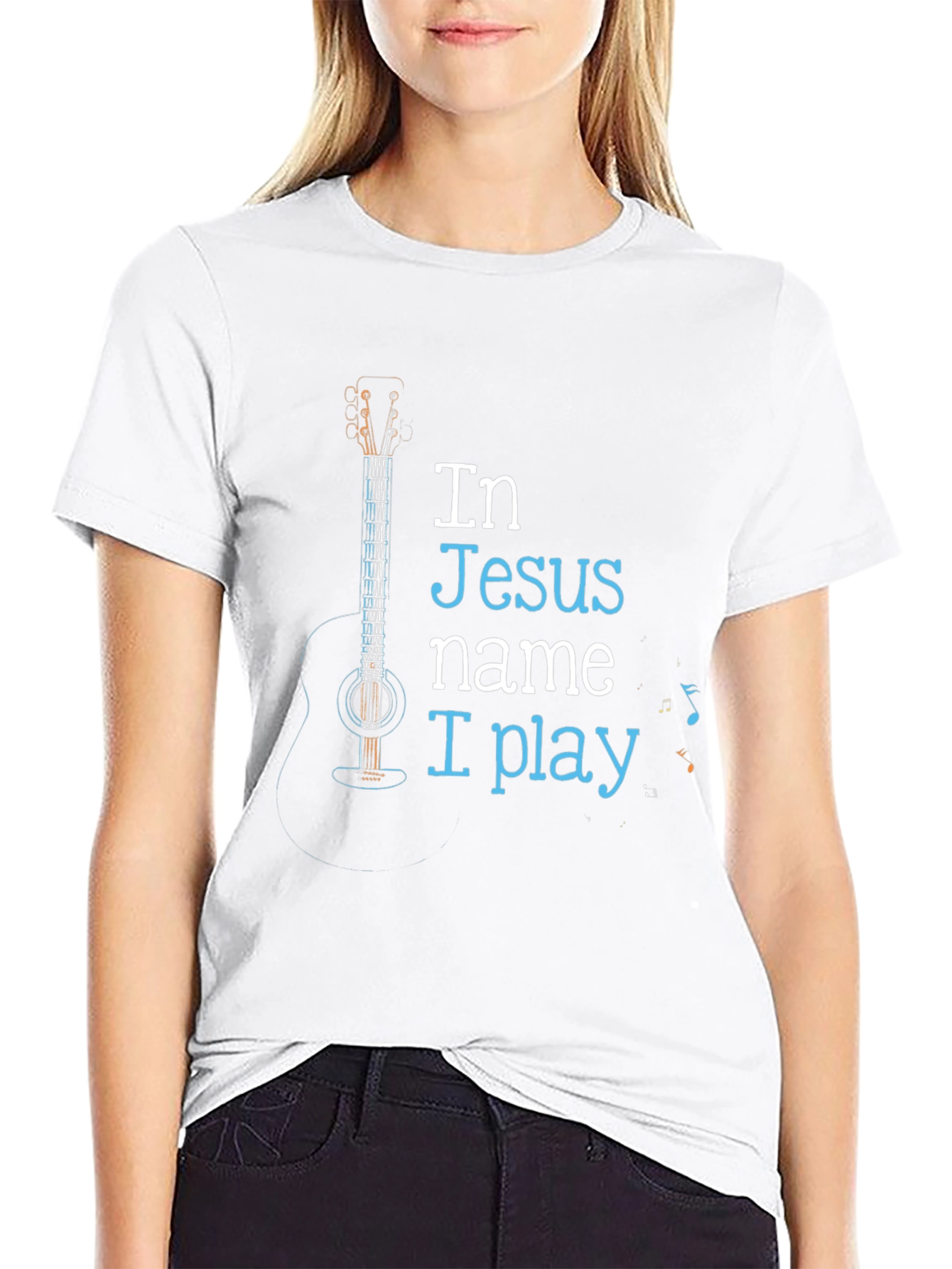 In Jesus Name I Play Black T-Shirt