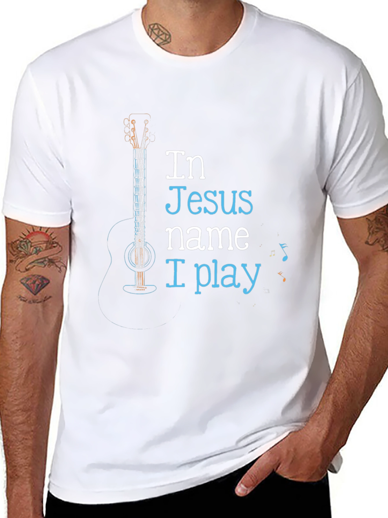 In Jesus Name I Play Black T-Shirt