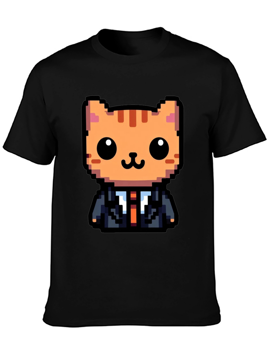 Pixel Art Cat T-Shirt - Business Cat Tee