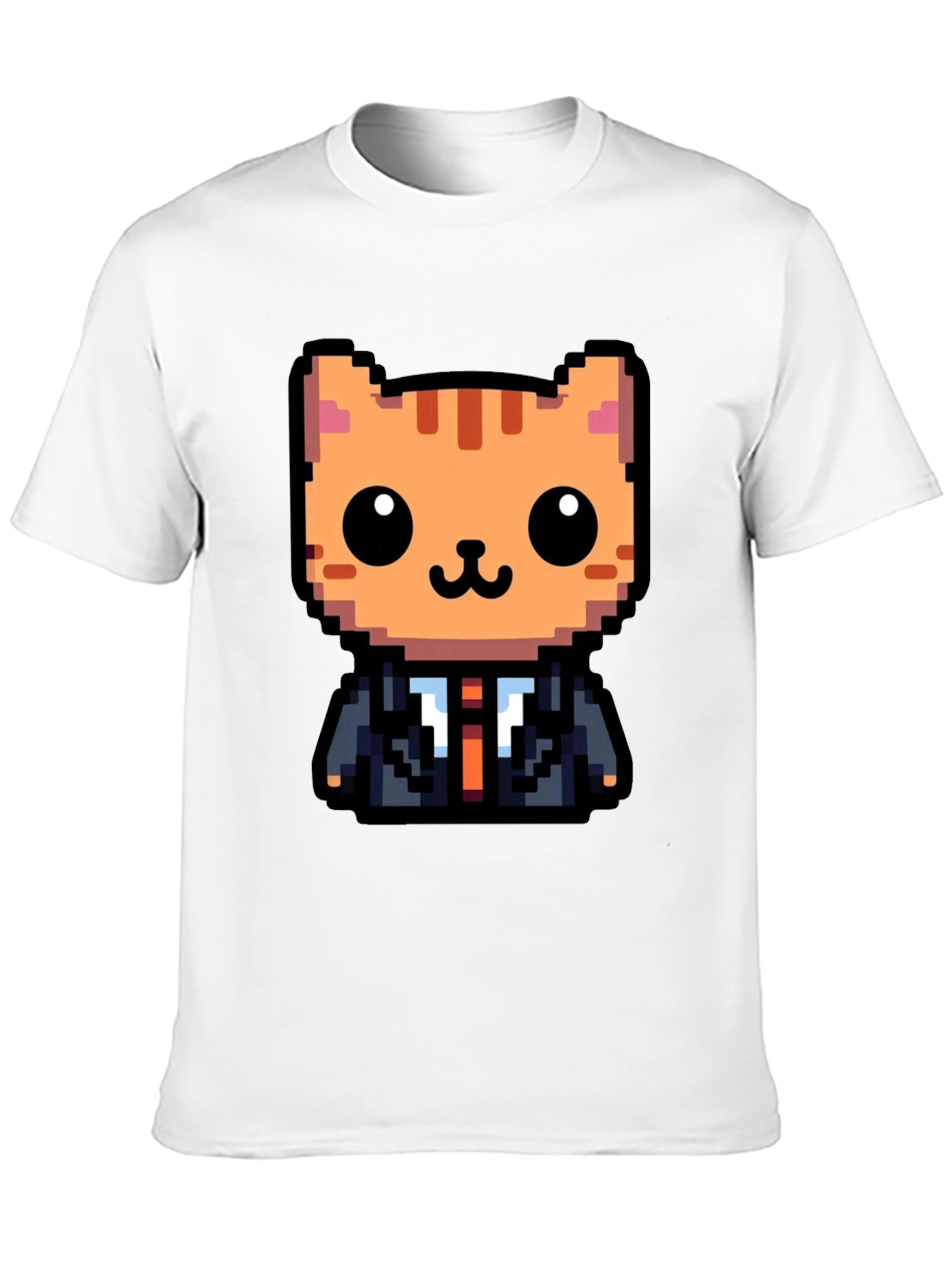Pixel Art Cat T-Shirt - Business Cat Tee
