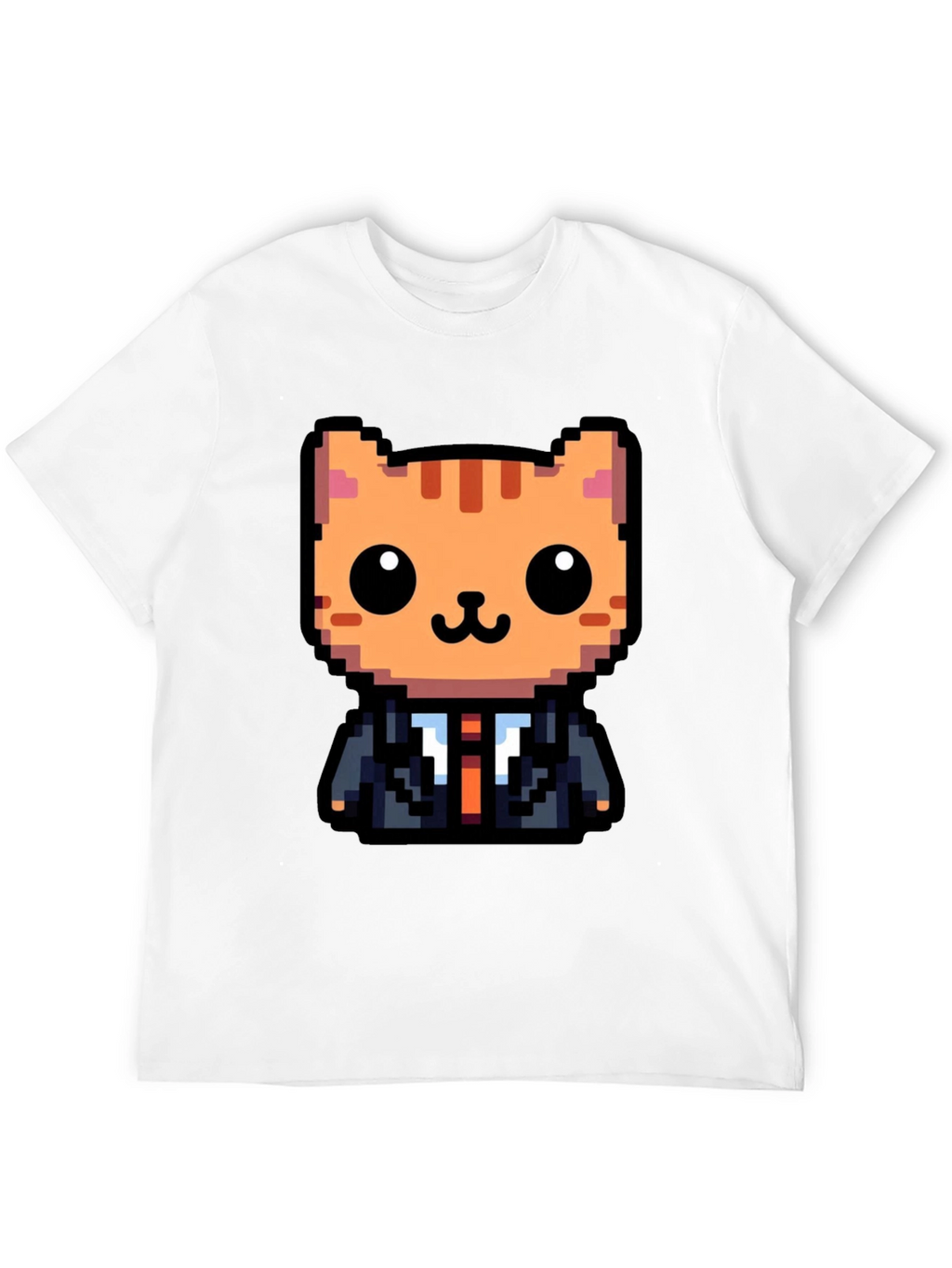 Pixel Art Cat T-Shirt - Business Cat Tee