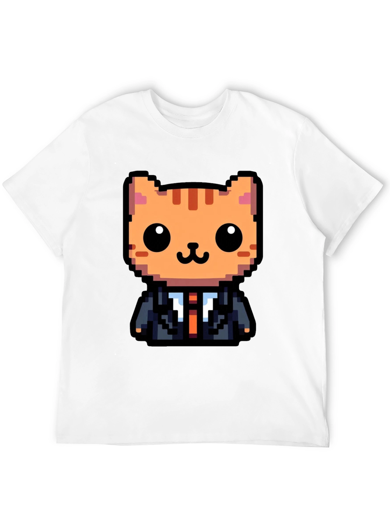Pixel Art Cat T-Shirt - Business Cat Tee