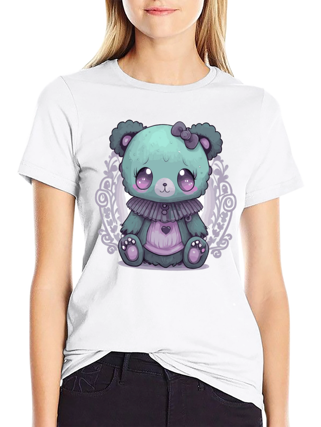 Cute Kawaii Pastel Goth Teddy Bear T-Shirt