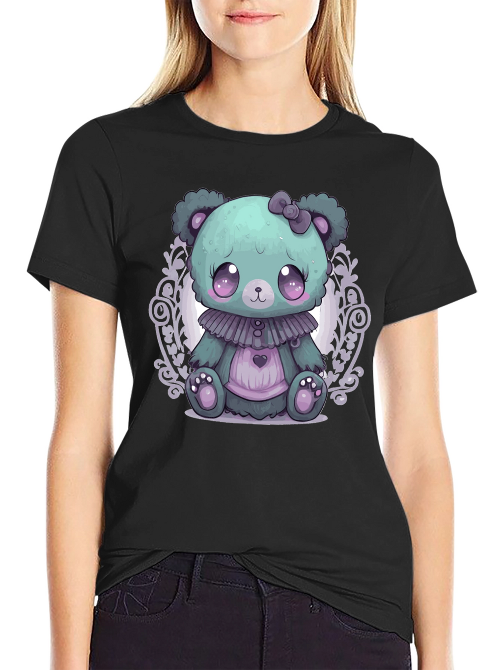 Cute Kawaii Pastel Goth Teddy Bear T-Shirt