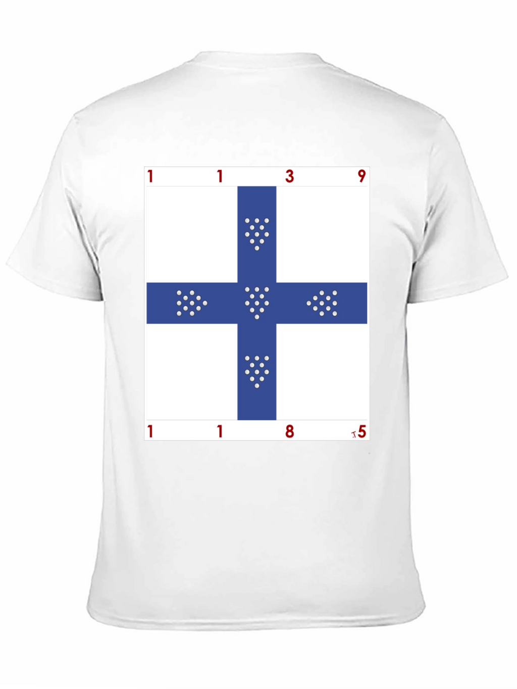 Unique Blue Cross Graphic T-Shirt