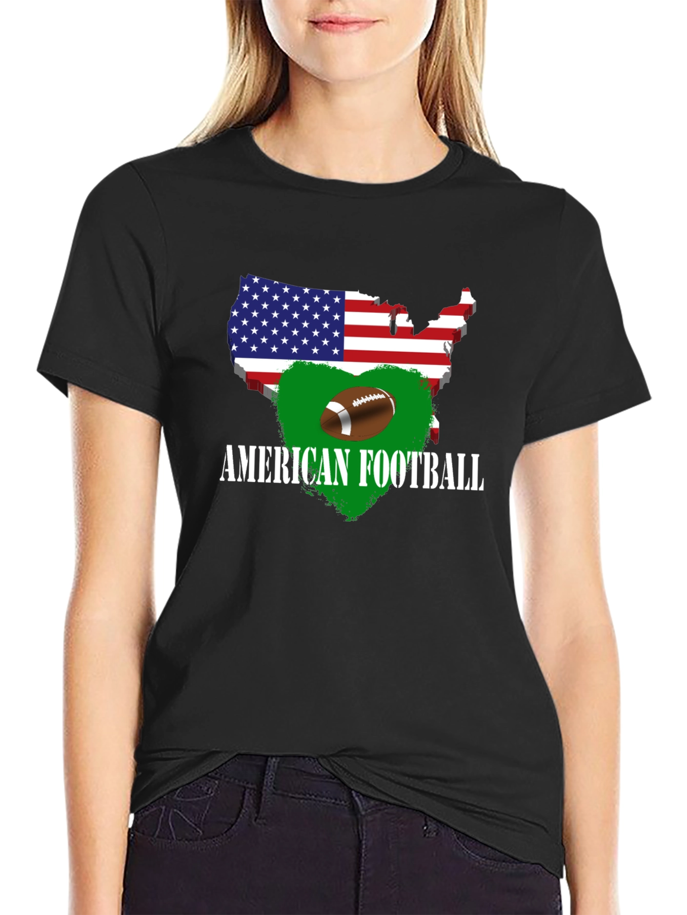 American Football USA Map T-Shirt