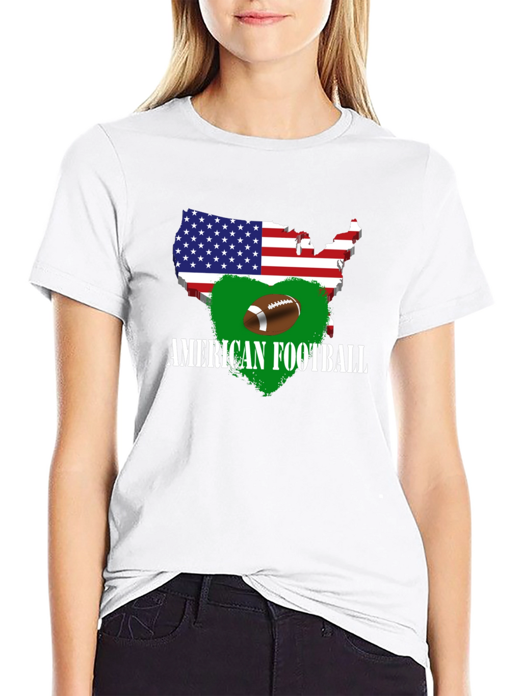 American Football USA Map T-Shirt