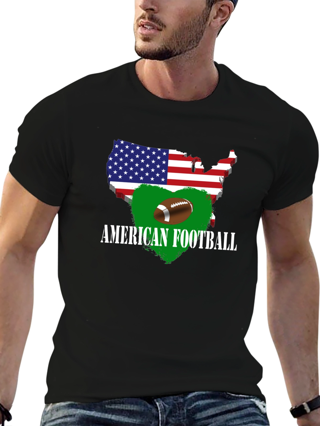 American Football USA Map T-Shirt