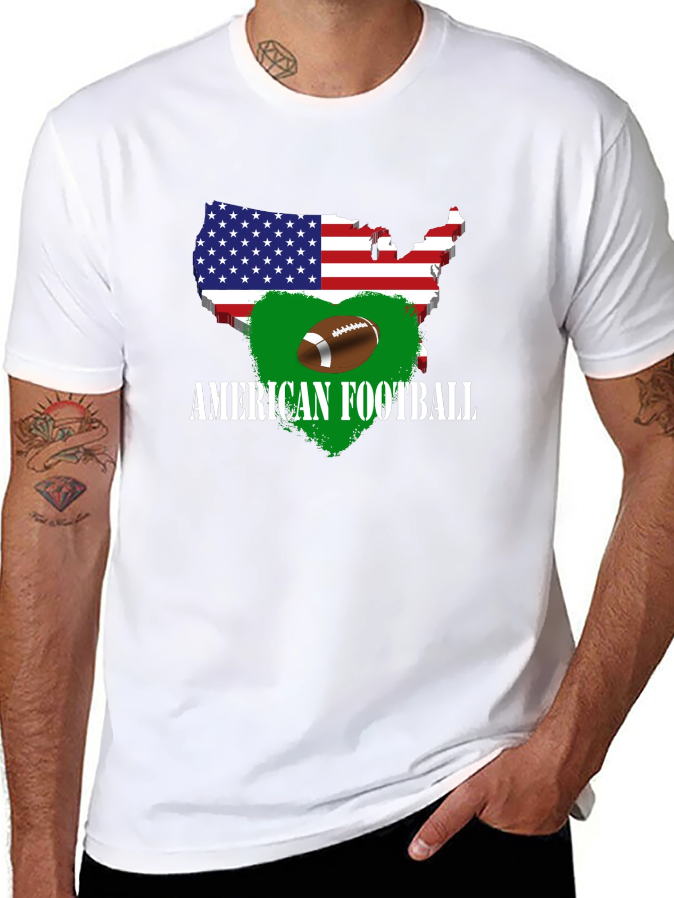 American Football USA Map T-Shirt