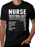 Nurse Nutritional Facts Graphic T-Shirt