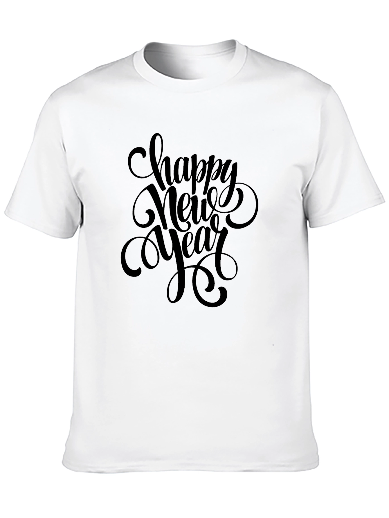 Happy New Year Black T-Shirt
