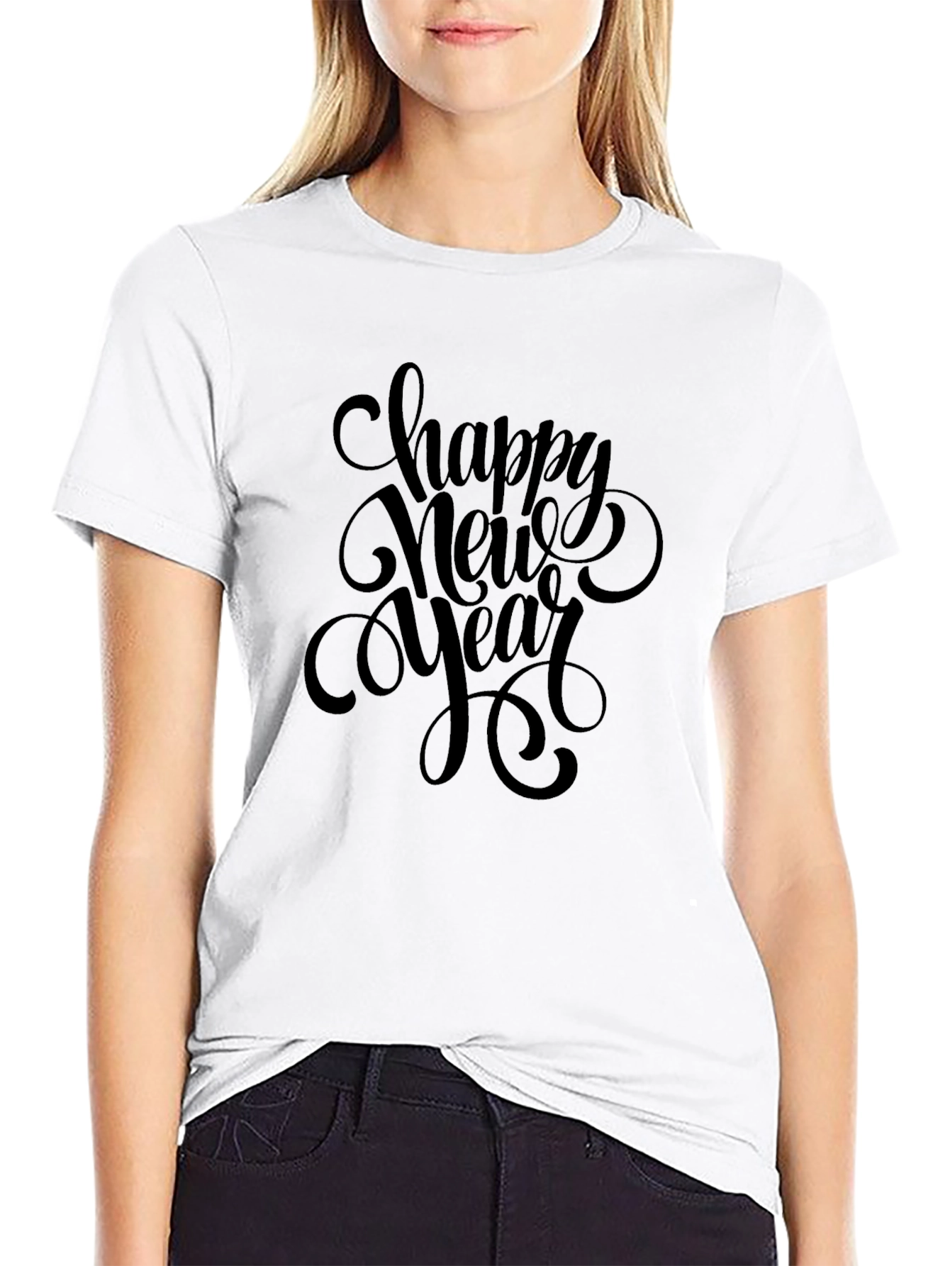 Happy New Year Black T-Shirt