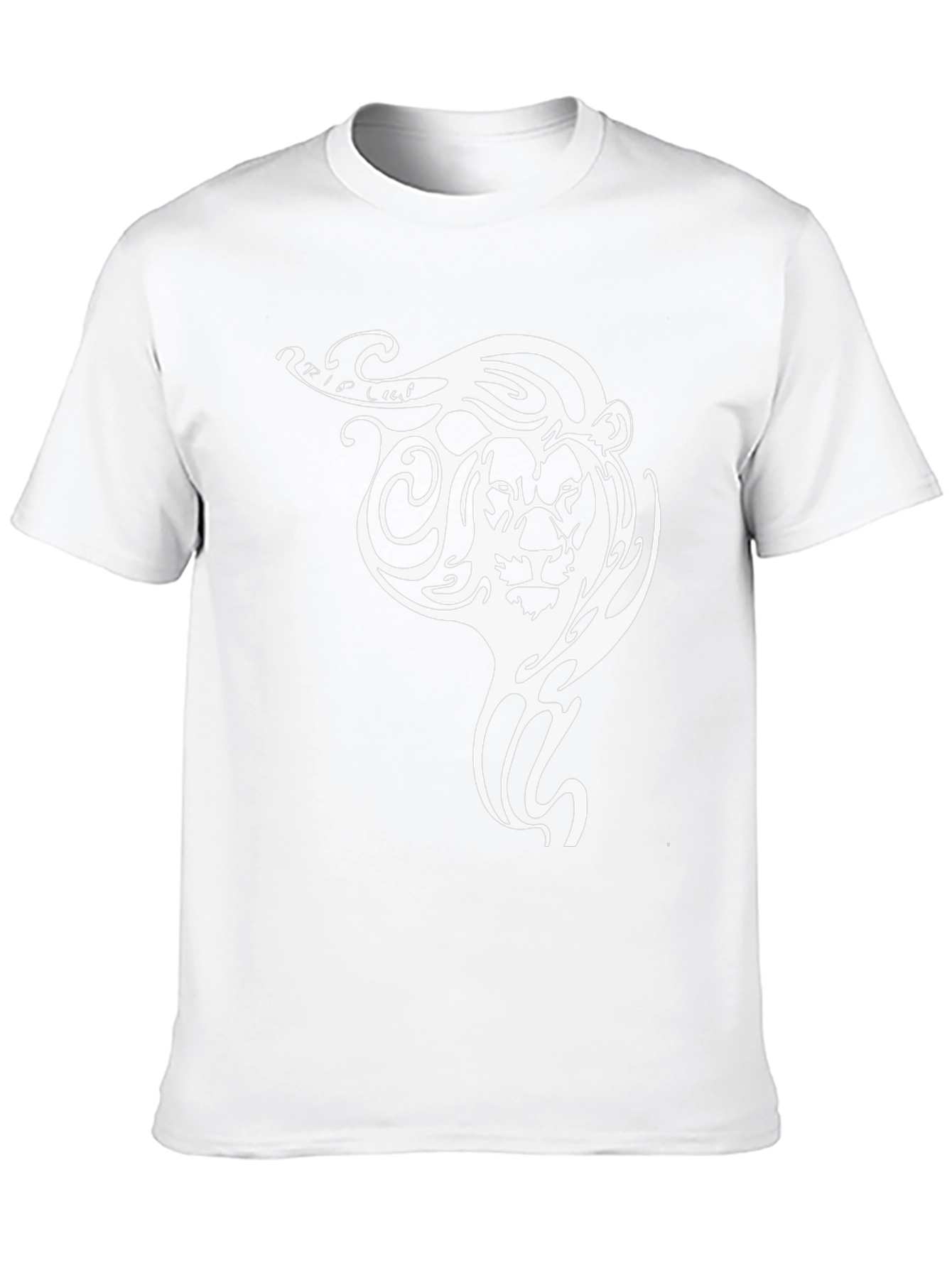 Tribal Lion Graphic Tee - Black Cotton Comfort