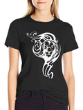 Tribal Lion Graphic Tee - Black Cotton Comfort