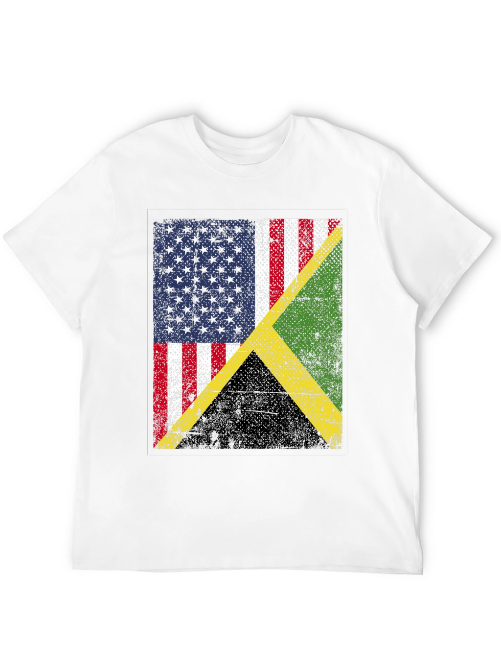 USA Jamaica Flag Graphic T-Shirt