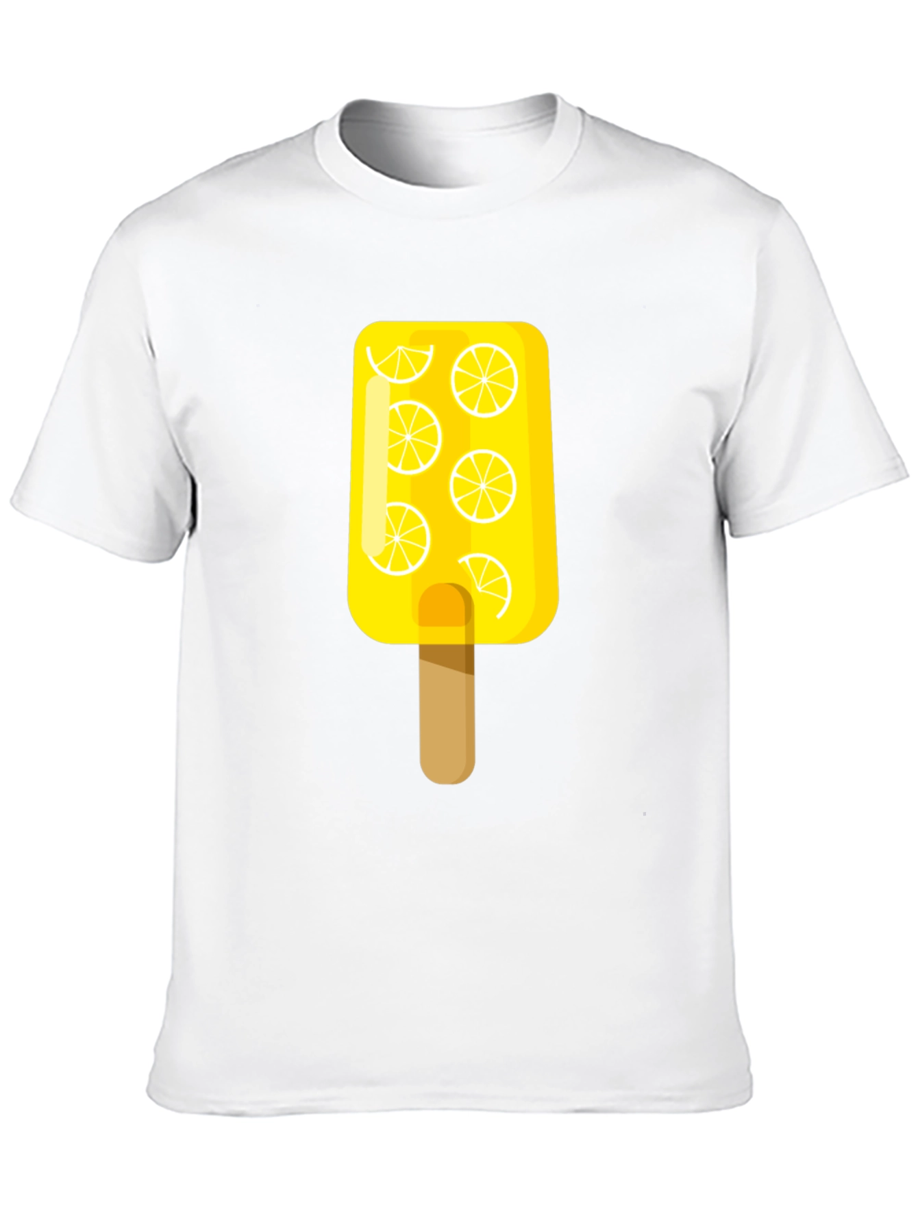 Lemon Popsicle Graphic Tee - Black Cotton T-Shirt
