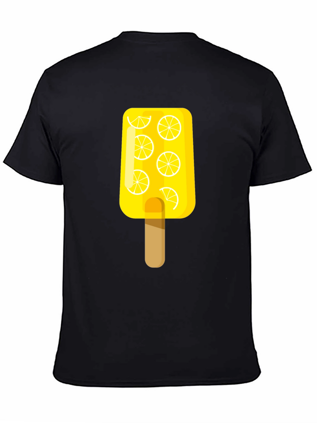 Lemon Popsicle Graphic Tee - Black Cotton T-Shirt