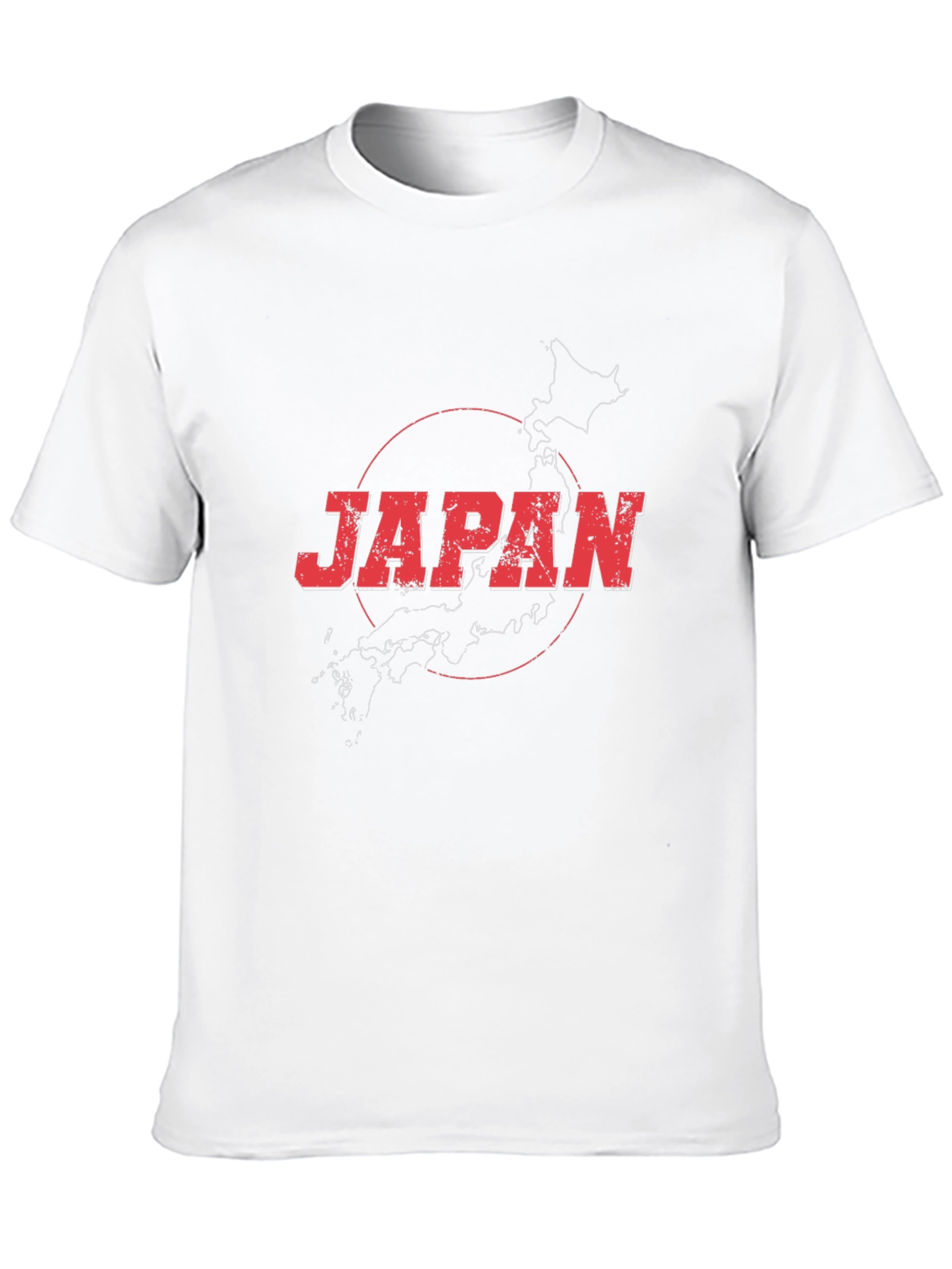 Japan Map Graphic Tee - Black Cotton T-Shirt