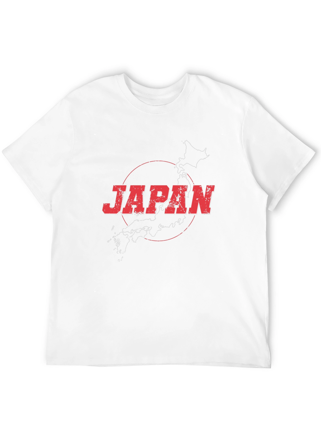 Japan Map Graphic Tee - Black Cotton T-Shirt