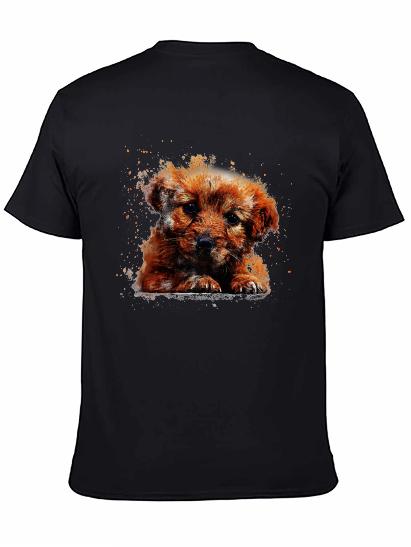 Cute Puppy Art T-Shirt - Casual Cotton Tee